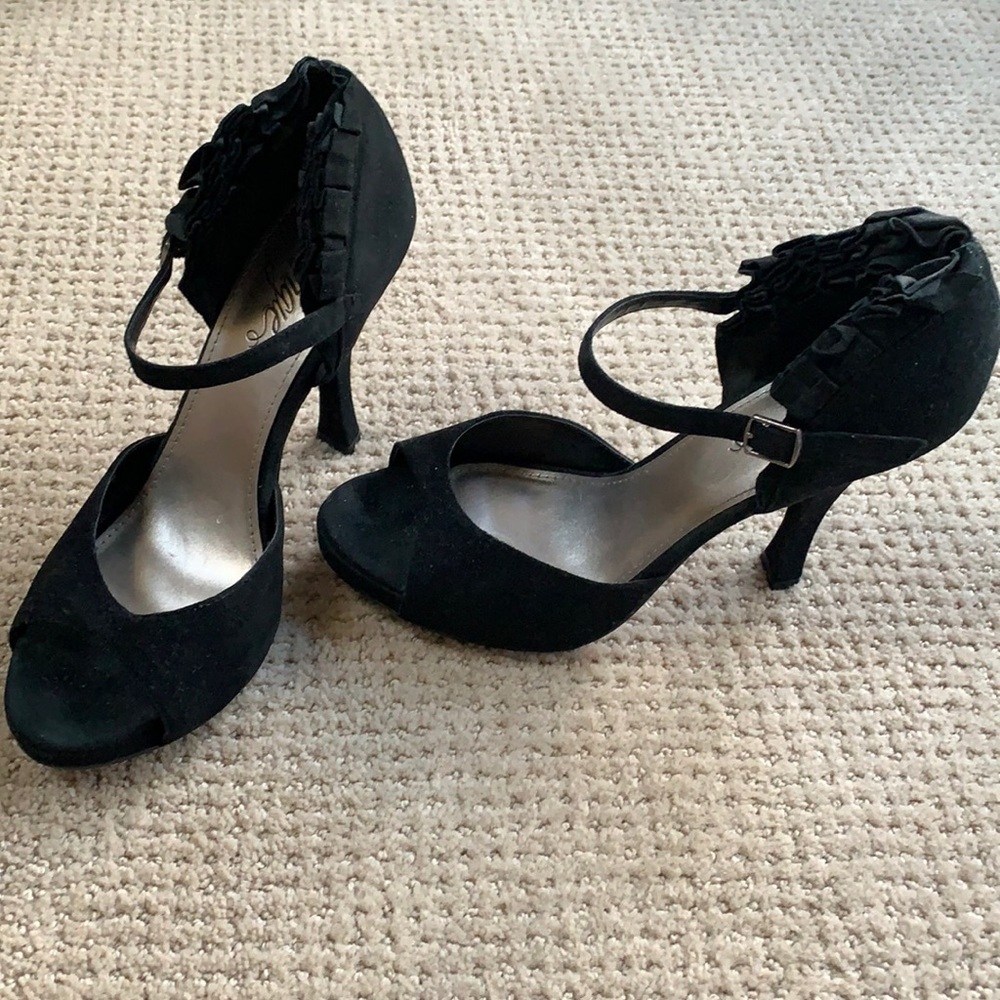 Fergie brand suede heels.